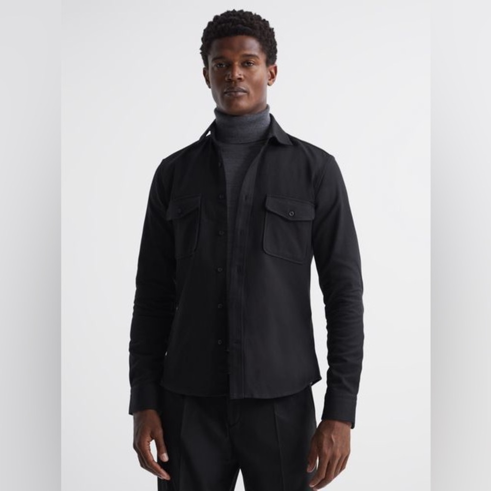 Reiss Arlo Cotton Canvas Overshirt
